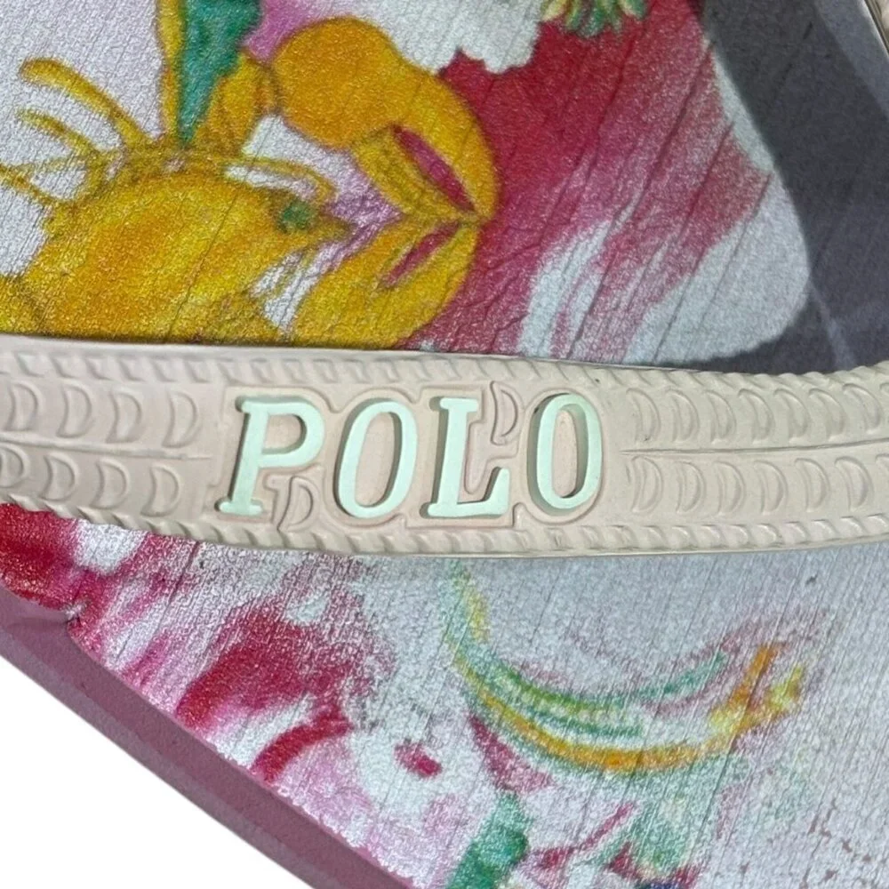 Polo Ralph Lauren Camino Lobster-Print Flip-Flop Kids Size 4/5